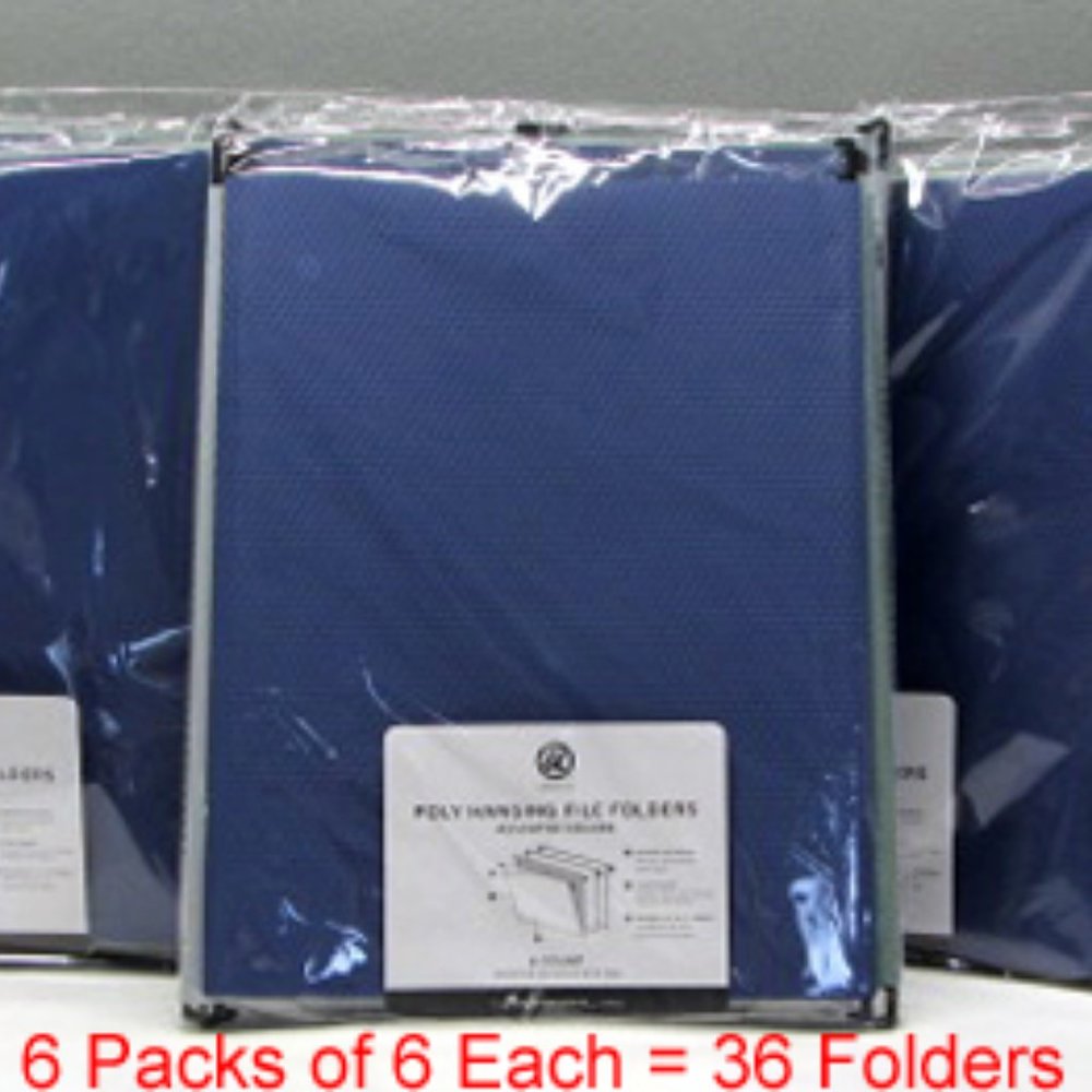 U Brands Performance Poly Hanging File Folders. 6 Packs of 6 = 36 Total. BNIP!